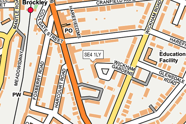 SE4 1LY map - OS OpenMap – Local (Ordnance Survey)