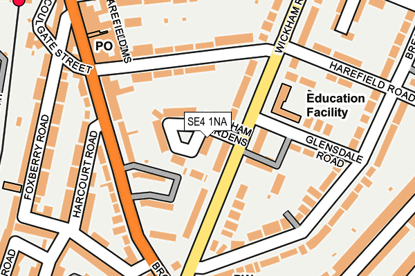 SE4 1NA map - OS OpenMap – Local (Ordnance Survey)