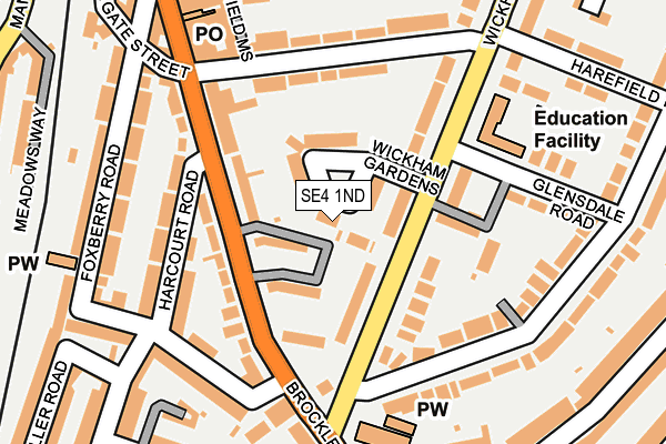 SE4 1ND map - OS OpenMap – Local (Ordnance Survey)