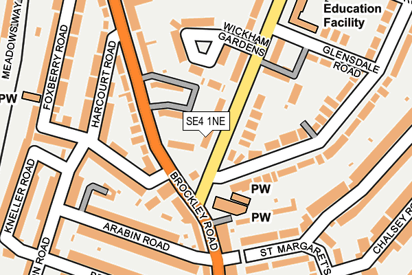 SE4 1NE map - OS OpenMap – Local (Ordnance Survey)