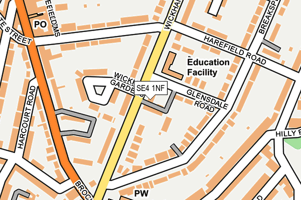 SE4 1NF map - OS OpenMap – Local (Ordnance Survey)