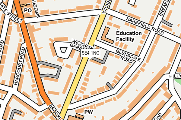 SE4 1NG map - OS OpenMap – Local (Ordnance Survey)