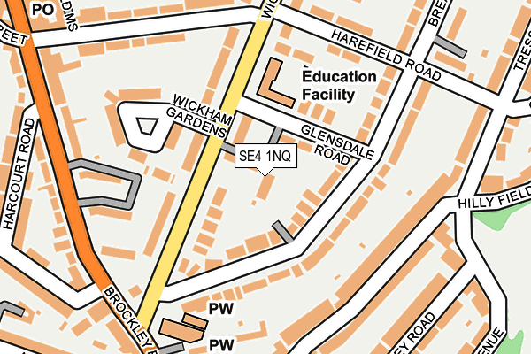 SE4 1NQ map - OS OpenMap – Local (Ordnance Survey)