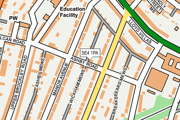 SE4 1PA map - OS OpenMap – Local (Ordnance Survey)