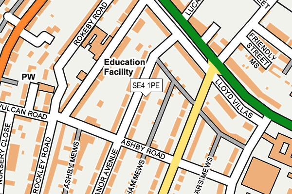 SE4 1PE map - OS OpenMap – Local (Ordnance Survey)