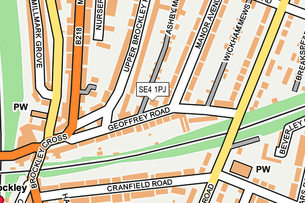 SE4 1PJ map - OS OpenMap – Local (Ordnance Survey)