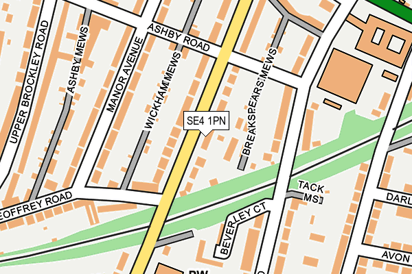 SE4 1PN map - OS OpenMap – Local (Ordnance Survey)