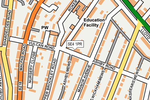 SE4 1PR map - OS OpenMap – Local (Ordnance Survey)