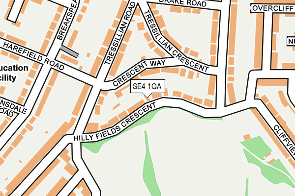 SE4 1QA map - OS OpenMap – Local (Ordnance Survey)