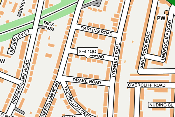 SE4 1QQ map - OS OpenMap – Local (Ordnance Survey)
