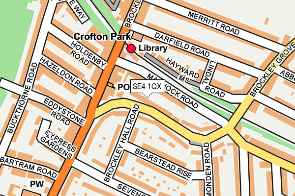 SE4 1QX map - OS OpenMap – Local (Ordnance Survey)