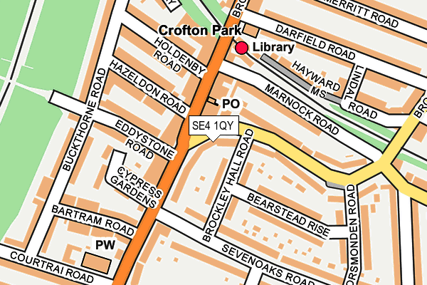 SE4 1QY map - OS OpenMap – Local (Ordnance Survey)