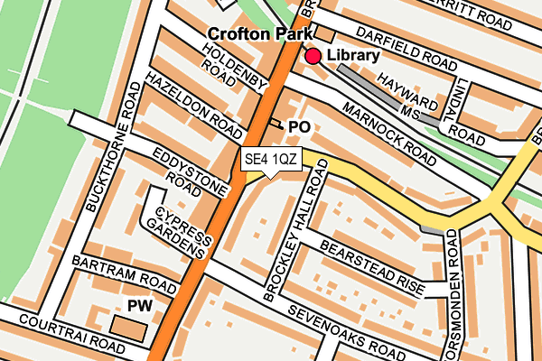 SE4 1QZ map - OS OpenMap – Local (Ordnance Survey)