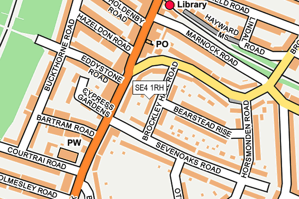 SE4 1RH map - OS OpenMap – Local (Ordnance Survey)