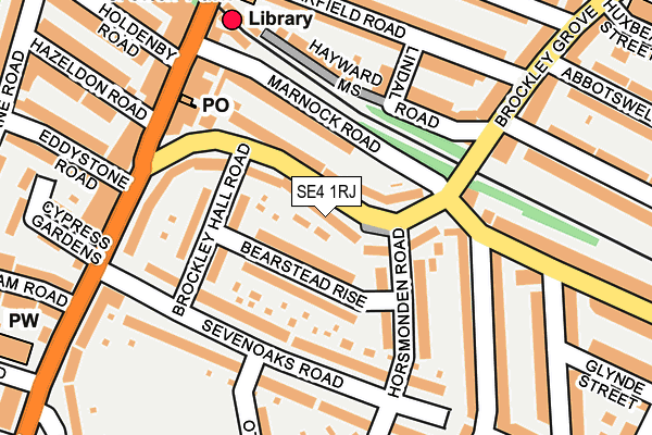 SE4 1RJ map - OS OpenMap – Local (Ordnance Survey)