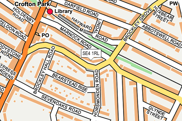SE4 1RL map - OS OpenMap – Local (Ordnance Survey)