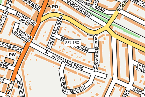 SE4 1RQ map - OS OpenMap – Local (Ordnance Survey)