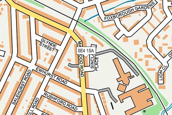 SE4 1SA map - OS OpenMap – Local (Ordnance Survey)