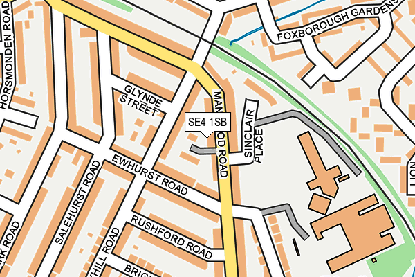 SE4 1SB map - OS OpenMap – Local (Ordnance Survey)