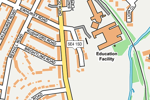SE4 1SD map - OS OpenMap – Local (Ordnance Survey)