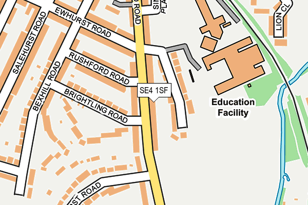 SE4 1SF map - OS OpenMap – Local (Ordnance Survey)