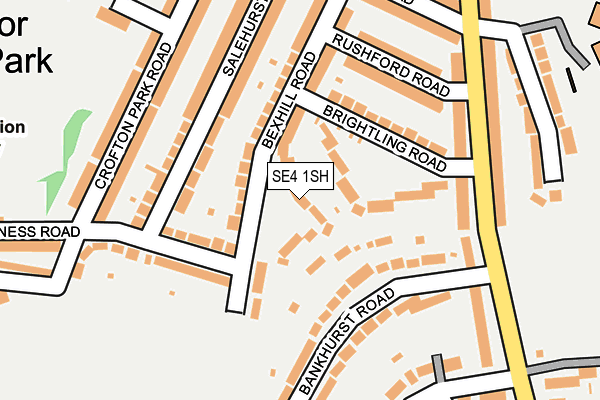 SE4 1SH map - OS OpenMap – Local (Ordnance Survey)