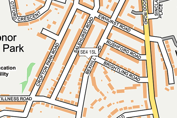 SE4 1SL map - OS OpenMap – Local (Ordnance Survey)