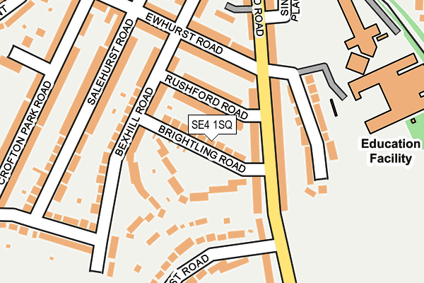 SE4 1SQ map - OS OpenMap – Local (Ordnance Survey)