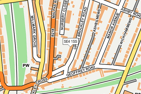 SE4 1SS map - OS OpenMap – Local (Ordnance Survey)