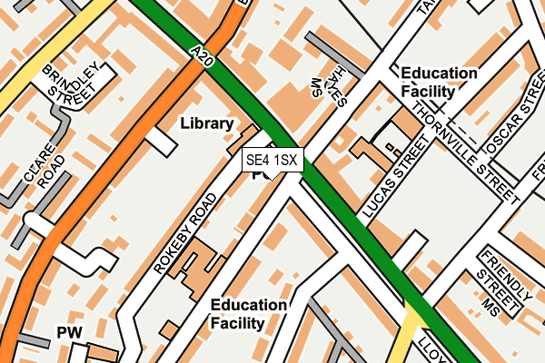 SE4 1SX map - OS OpenMap – Local (Ordnance Survey)