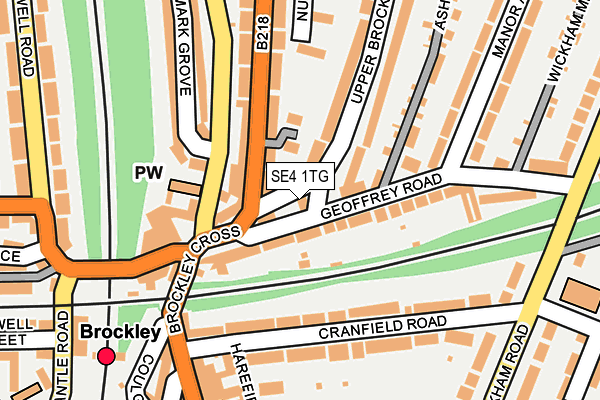 SE4 1TG map - OS OpenMap – Local (Ordnance Survey)