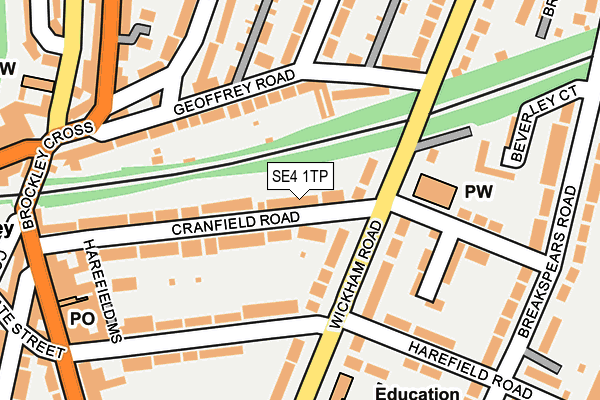 SE4 1TP map - OS OpenMap – Local (Ordnance Survey)