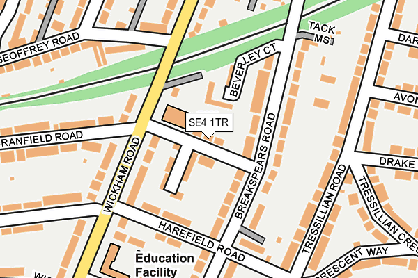 SE4 1TR map - OS OpenMap – Local (Ordnance Survey)