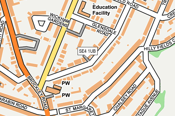 SE4 1UB map - OS OpenMap – Local (Ordnance Survey)