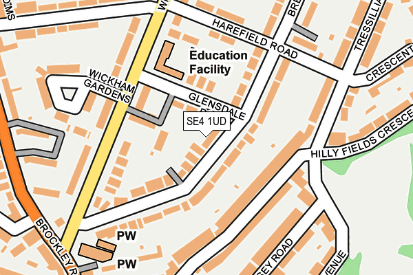 SE4 1UD map - OS OpenMap – Local (Ordnance Survey)