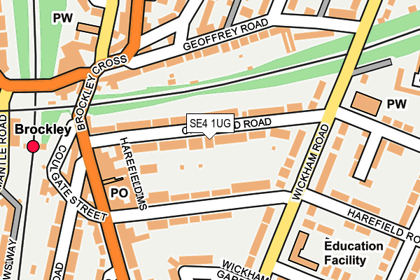 SE4 1UG map - OS OpenMap – Local (Ordnance Survey)