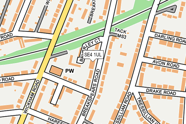 SE4 1UL map - OS OpenMap – Local (Ordnance Survey)