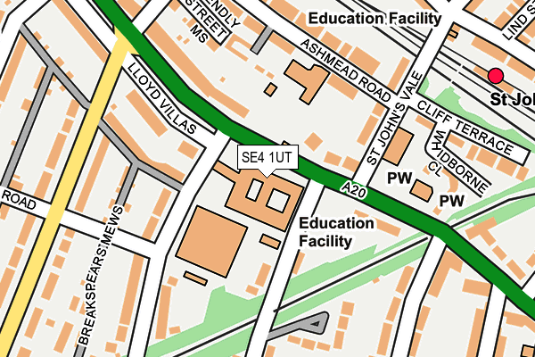 SE4 1UT map - OS OpenMap – Local (Ordnance Survey)