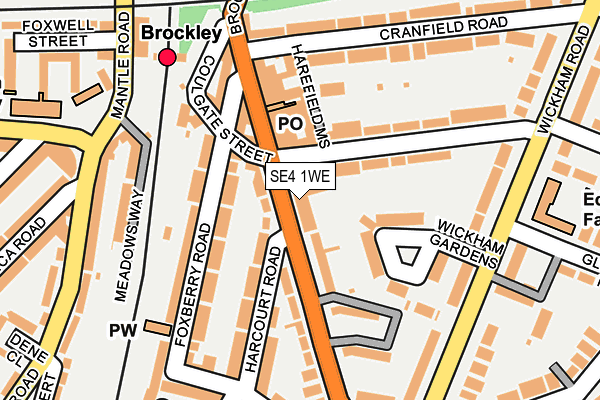 SE4 1WE map - OS OpenMap – Local (Ordnance Survey)