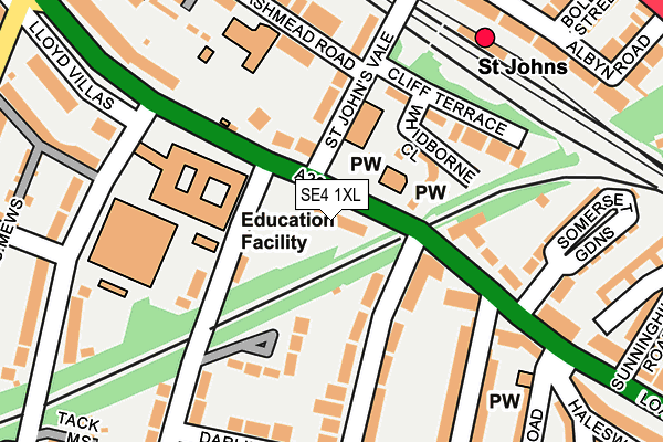 SE4 1XL map - OS OpenMap – Local (Ordnance Survey)