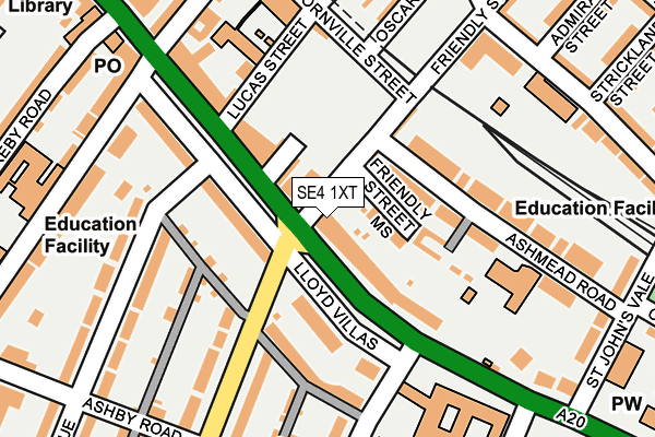 SE4 1XT map - OS OpenMap – Local (Ordnance Survey)