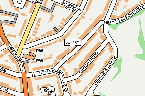 SE4 1XY map - OS OpenMap – Local (Ordnance Survey)