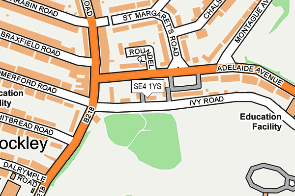SE4 1YS map - OS OpenMap – Local (Ordnance Survey)