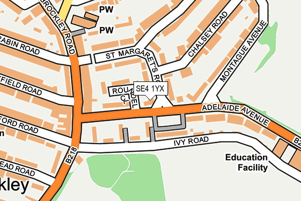SE4 1YX map - OS OpenMap – Local (Ordnance Survey)