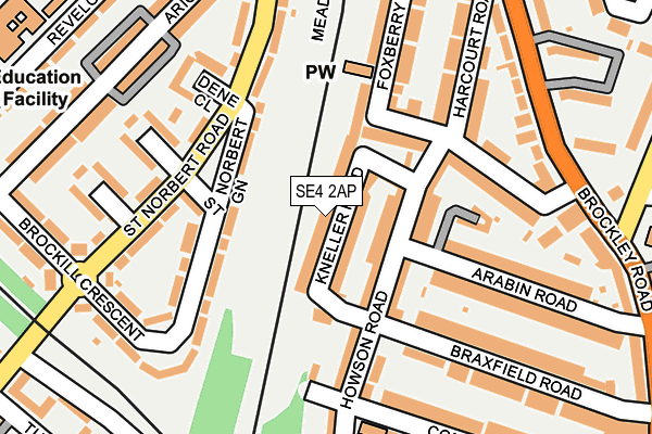 SE4 2AP map - OS OpenMap – Local (Ordnance Survey)