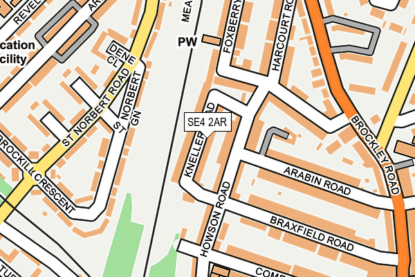 SE4 2AR map - OS OpenMap – Local (Ordnance Survey)