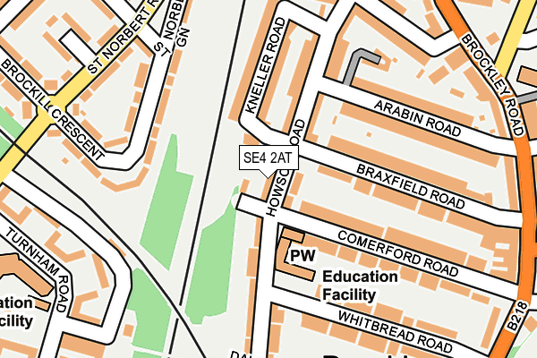 SE4 2AT map - OS OpenMap – Local (Ordnance Survey)