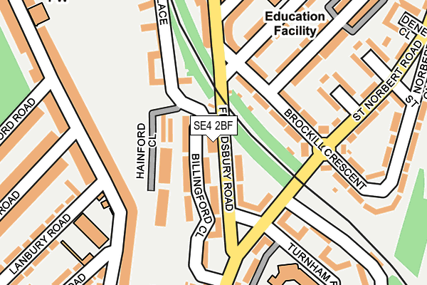 SE4 2BF map - OS OpenMap – Local (Ordnance Survey)