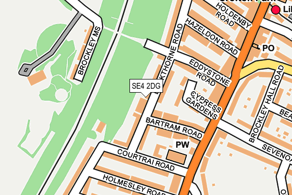 SE4 2DG map - OS OpenMap – Local (Ordnance Survey)