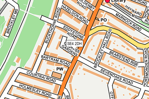 SE4 2DH map - OS OpenMap – Local (Ordnance Survey)